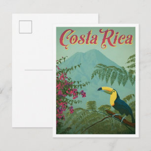 Costa Rica Vintage Travel  Postcard