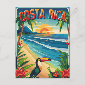 Costa Rica vintage travel Postcard