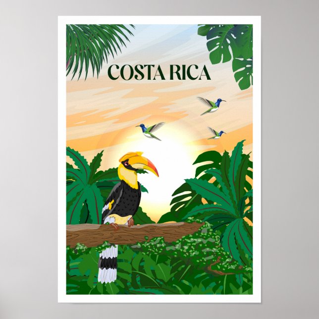 Costa Rica Vintage Travel Poster (Front)