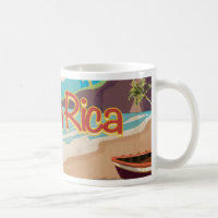 Costa Rica Vintage Travel Poster