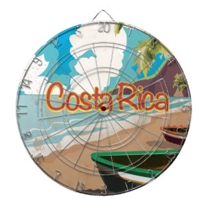 Costa Rica Vintage Travel Poster Dartboard