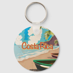 Costa Rica Vintage Travel Poster Key Ring
