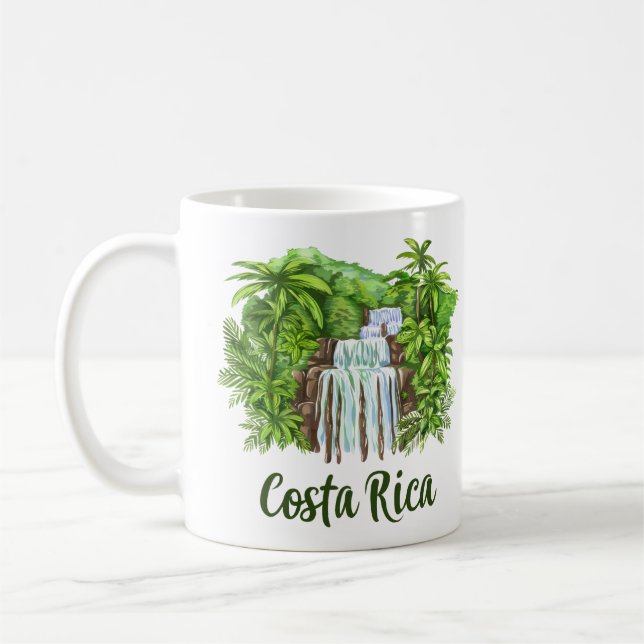 Costa Rica Waterfall Coffee Mug (Left)