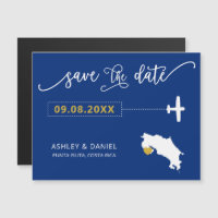 Costa Rica Wedding Save the Date Card, Map