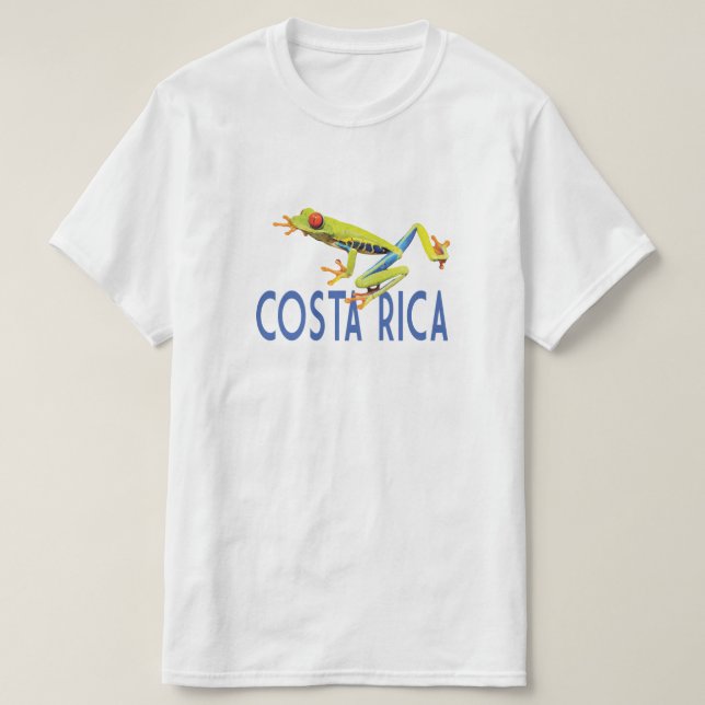 Costa Rica with red eyed tree frog T-Shirt (Design Front)