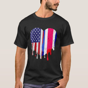 Costa Rican American Patriot Grown Country Melting T-Shirt