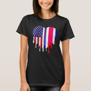 Costa Rican American Patriot Grown Country Melting T-Shirt
