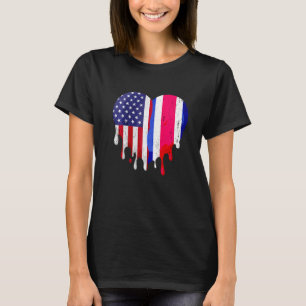 Costa Rican American Patriot Grown Country Melting T-Shirt