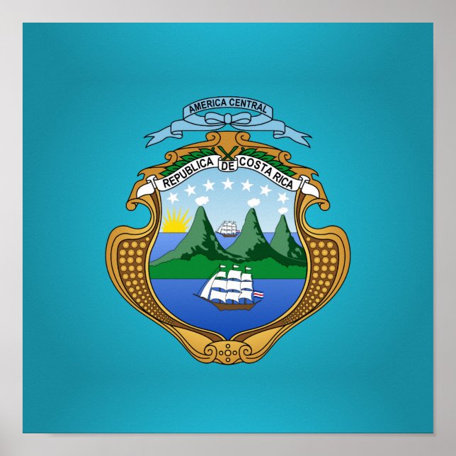 Costa Rican coat of arms Poster (Front)