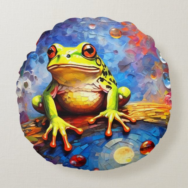 Costa Rican Dart Frog Throw Pillow cushions  (Front)