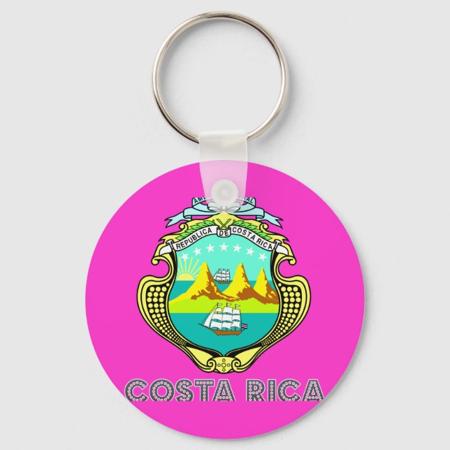 Costa Rican Emblem Key Ring (Front)