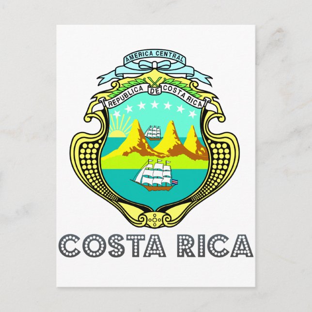 Costa Rican Emblem Postcard (Front)