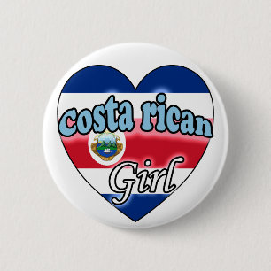 Costa Rican Girl 6 Cm Round Badge