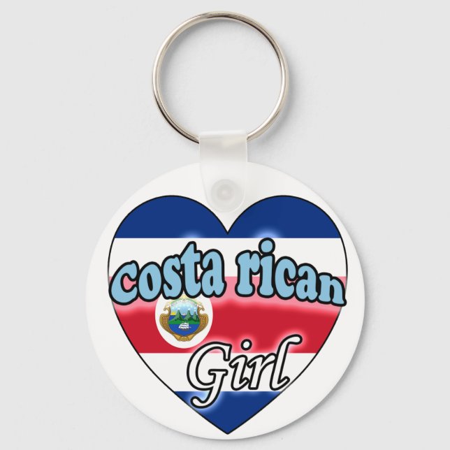 Costa Rican Girl Key Ring (Front)