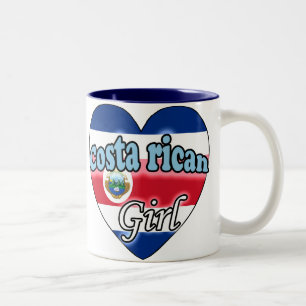 Costa Rican Girl Two-Tone Coffee Mug