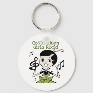 Costa Rican Girls Rock Key Ring