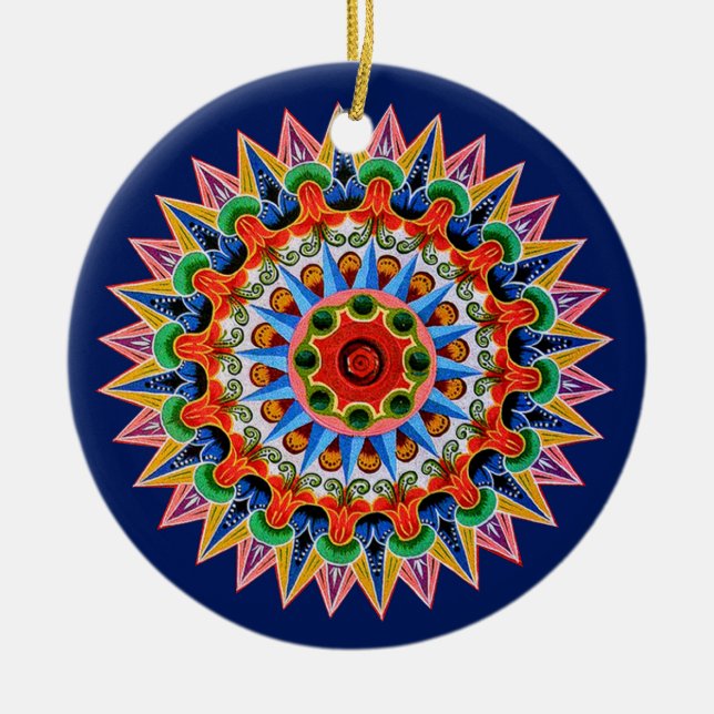 Costa Rican Oxcartwheel Ornament  (Front)