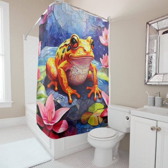 Costa Rican Poison Dart Frog Shower Curtains (In Situ)