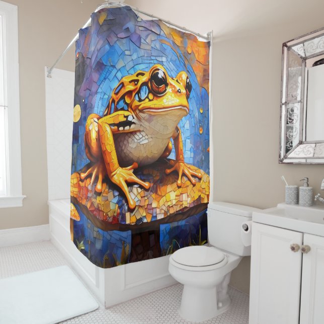 Costa Rican Poison Dart Frog Shower Curtains (In Situ)