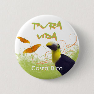 Costa Rican Pura Vida Toucan Button