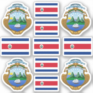Costa Rican state symbols / coat of arms and flag