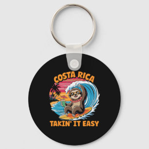 Costa Rican Vida Surfer Take It Easy Costa Rica Sl Key Ring