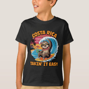 Costa Rican Vida Surfer Take It Easy Costa Rica Sl T-Shirt