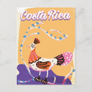 Costa Rican vintage travel poster Postcard