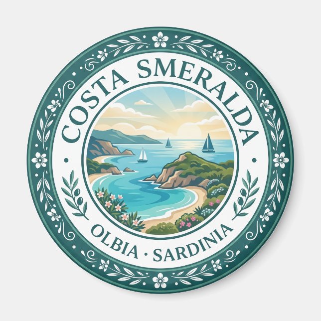 Costa Smeralda Italy Magnet (Front)
