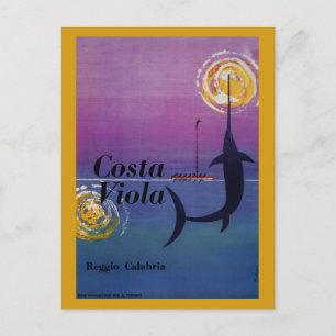 Costa Viola Reggio Calabria vintage Italian travel Postcard