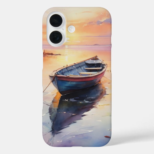 Costal style rawboat in sunset  Case-Mate iPhone case (Back)