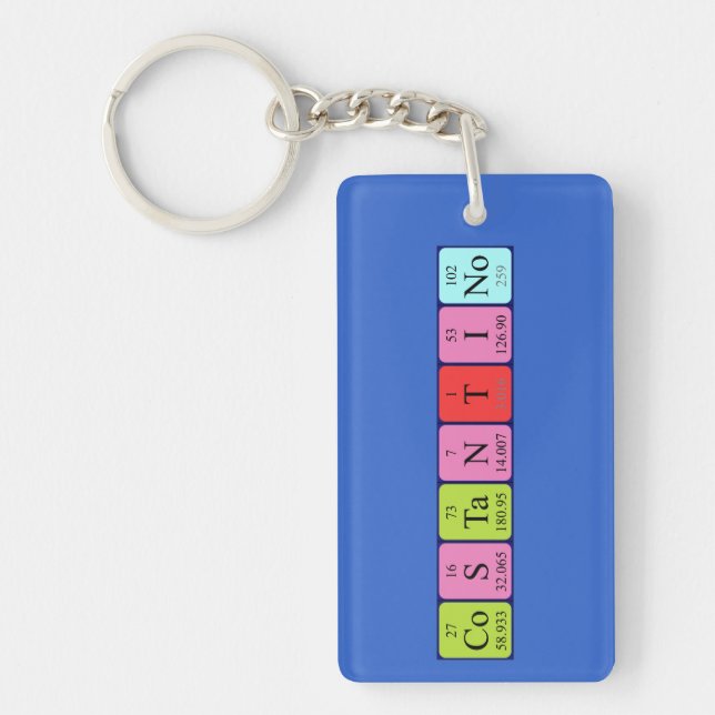 Costantino periodic table name keyring (Front)