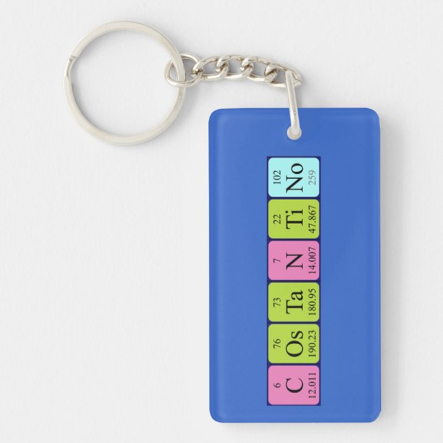 Costantino periodic table name keyring (Front)