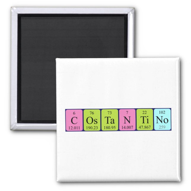 Costantino periodic table name magnet (Front)
