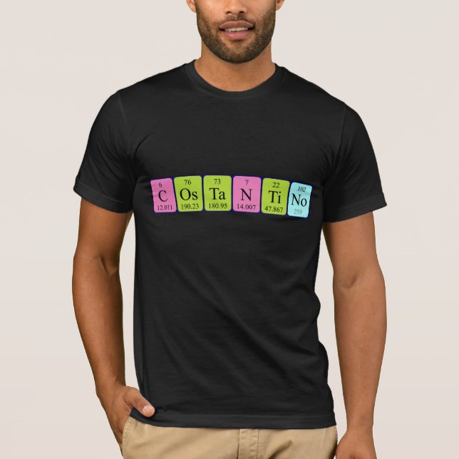 Costantino periodic table name shirt (Front)