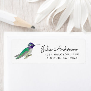 Costa's Hummingbird return address Label