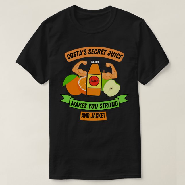 Costax27s Secret Juice T-Shirt (Design Front)