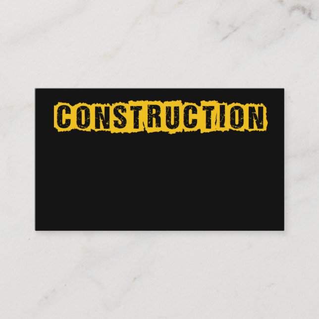 Costruction Business Card (Front)