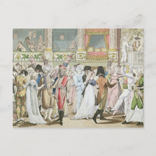 Costume Ball at the Opera, after 1800 Postcard (Front)