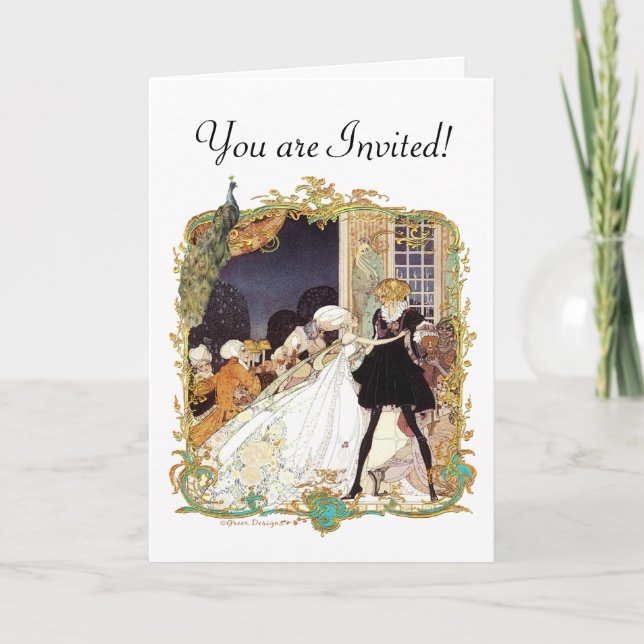 Costume Ball Vintage Style Art Design Invitation (Front)