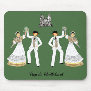 Costume de mariage au Pays de Montbéliard Mouse Mat