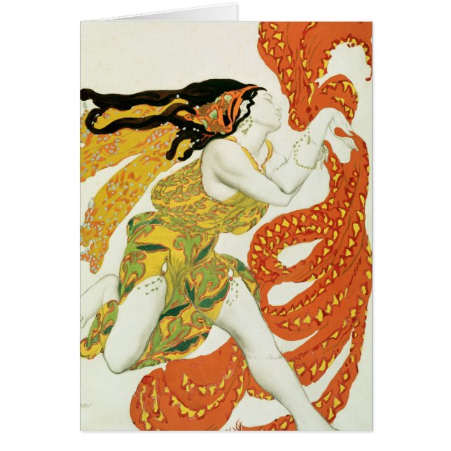 Costume design for a bacchante in 'Narcisse' (Front)