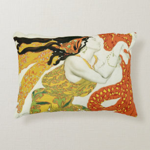 Costume design for a bacchante in 'Narcisse' 2 Decorative Cushion