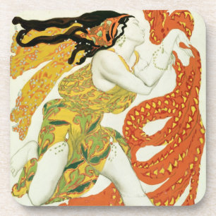Costume design for a bacchante in 'Narcisse' Coaster