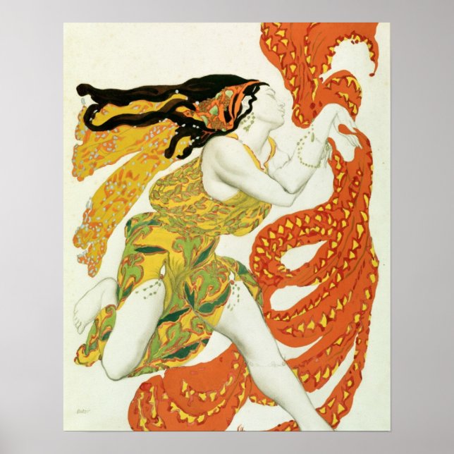 Costume design for a bacchante in 'Narcisse' Poster (Front)