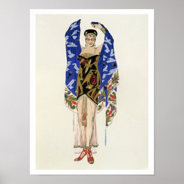 Costume design for a Dancing Girl (colour litho) Poster (Front)