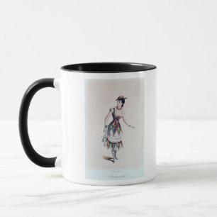Costume design for a female harlequin, c.1880 mug