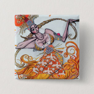 Costume design for a pas de deux danced at the ope 15 cm square badge