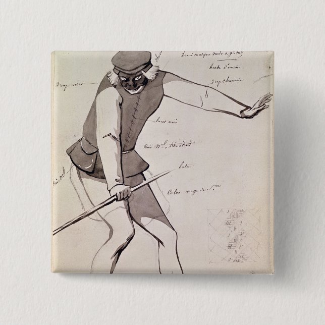 Costume design for an Acrobat 15 Cm Square Badge (Front)