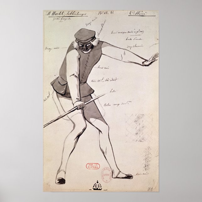 Costume design for an Acrobat Poster (Front)